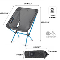 Chaise pliante compacte en Dyneema légère avec logo personnalisé pour le camping, la randonnée et les barbecues – Vente en gros