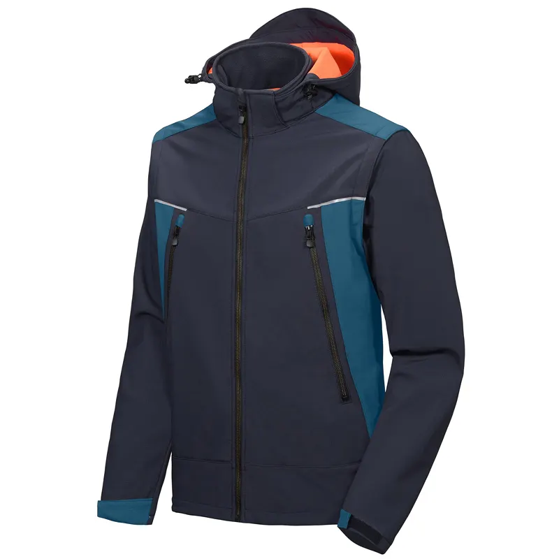 Manteau d'hiver zippé pour homme Veste softshell imperméable avec manches détachables et capuche en poils Ski de montagne Imperméable de neige