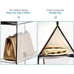 New Trend 4 <b>Shelf</b> Hanging Storage Bag for Handbag Hanging Mesh Bag Closet Organizer Dust Cover Bag Organizer - Product Image 5
