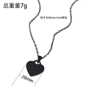 Collana con ciondolo in acciaio inossidabile incisa con logo UV Laser a forma di cuore in oro rosa - Product Image 2