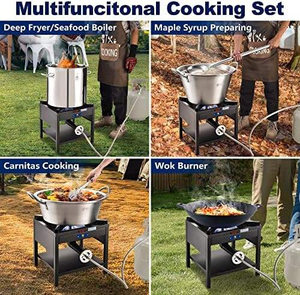 Brûleur portable en fonte haute pression pour extérieur, brûleur au propane de 45 pouces, gril carré robuste avec protection anti-extinction de flamme pour l'extérieur - Product Image 6