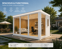 Maisonnette d'angle moderne pour jardin, maison mobile minimaliste, étanche, en aluminium, écologique, espace extérieur, pod de jardin