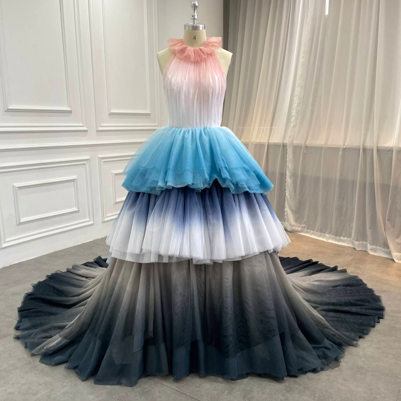 chinese dress ladies Strapless Smocked Tiered Ruffle Mini Dress | Summer Vacation & Party  Bandeau Dress