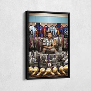 El juego <span class=keywords><strong>de</strong></span> la conquista del <span class=keywords><strong>mundo</strong></span> <span class=keywords><strong>de</strong></span> <span class=keywords><strong>Messi</strong></span> está completo Canvas Wall Art Print Home Decor - Product Image 5