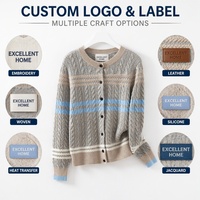 Quiet Luxury Kabelstrickjacke Helan Mountain Ningxia 16,2m Stoll-Weberei 26-Jähriges Erbe Winter Atmungsaktiv Dick Geometrisch