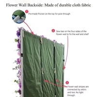 Nieuwe aanwinst Kunstzijde Bloemen Wandpanelen Achtergrond 8ft X 8ft Op Maat Gemaakte Kleuren Luxe Elegant Vintage Bruiloft Feest
