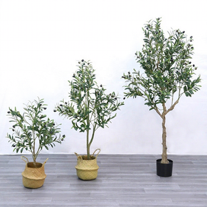 Vente en gros de petits oliviers artificiels pour la décoration de bureau, d'étagère et de table, grand arbre artificiel pour le salon - Product Image 3
