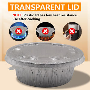 Casseroles en aluminium de récipient de vente chaude avec le couvercle en plastique de dôme - Product Image 6