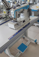 Machine à coudre industrielle informatisée Jack W5E-UT à plateforme plate avec coupe-fil intégré pour la couture de cols, à vendre