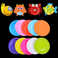 Assiette à gâteau décoration bon marché plateau à dessin pour enfant couleur unie pure personnalisé 7 pouces fête vaisselle jetable assiette en papier
