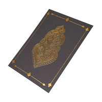 Tarjeta de Visita Personalizada con Relieve, Impresión de Tarjetas de Identificación VIP Negras de Lujo con Logotipo Estampado en Dorado