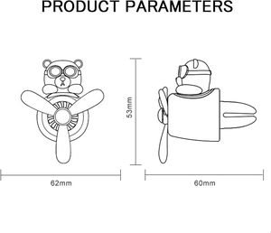 2 pièces de désodorisants pour voiture, diffuseurs à hélice pour grille d'aération, adaptés à la décoration intérieure automobile - Product Image 2