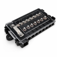 Bloc de distribution de fusibles Mega MIDI haute intensité, 1 entrée 7 sorties, 12V 24V 32V DC, boîte à fusibles pour camping-car, bateau, camion, marine