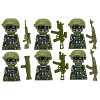 Jouets militaires spéciaux, ensembles de blocs de construction, commandos, policiers, soldats, figurines d'action de l'armée, armes à feu, briques, jouets