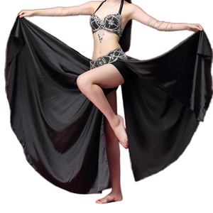 Falda de Danza del Vientre con Aberturas Altas, Brillante y Magnífica, de Gran Tamaño y Color Vibrante - Product Image 1