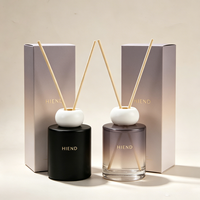Bouteilles diffuseuses givrées vert mousse style nordique, vente en gros, flacons vides haut de gamme pour huiles essentielles, pour studio de bougies de luxe