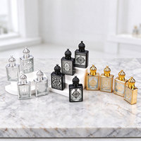 Flacons pulvérisateurs cosmétiques de luxe en verre carré de 15 ml avec bouchon à vis, vides, pour le marché arabe du Moyen-Orient (vente en gros)