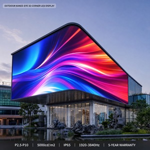 Pantalla LED <span class=keywords><strong>3D</strong></span> para Exteriores, Visible a Simple Vista, de P2.5 a P10, 5000nits, IP65 Impermeable, para Esquinas Comerciales y Plazas Urbanas - Product Image 1