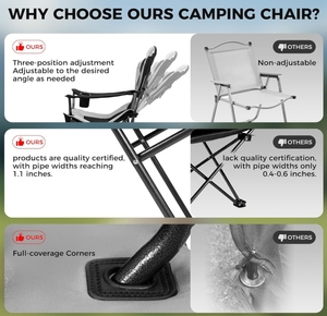 <span class=keywords><strong>Chaise</strong></span> de camping chauffante robuste et pliable avec porte-gobelet et rangement latéral, <span class=keywords><strong>chaise</strong></span> de camping chauffante <span class=keywords><strong>pour</strong></span> l'extérieur - Product Image 4