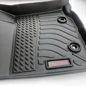 Odorless 3D TPE weather car floor liners mat for Toyota Tacoma Doublecab car carpets floor matting