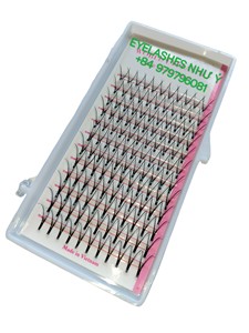 Extensiones de pestañas de cabello humano prefabricadas 7D Wispy al por mayor, longitud mixta alta Natural, largo y grueso, fácil aplicación C/D Curl Vietnam - Product Image 3