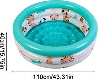 Piscine gonflable ronde pour enfants, base à bulles multicolores, aire de jeux aquatique pour tout-petits, fosse à balles océaniques, été