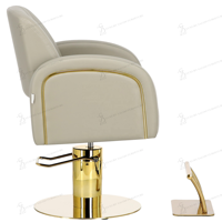 Ensemble de mobilier de luxe pour salon de coiffure : Fauteuil de barbier, Chariot de coiffure, Lit de lavage, Fauteuil de coiffure pour salon de barbier, Fauteuil de lavage en céramique, Poste de travail de salon