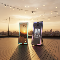 Machine de photomaton portable intelligente 65 pouces avec appareil photo reflex intégré, écran tactile, Wi-Fi/USB, en métal et verre trempé, pour auto-service
