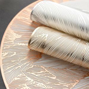 Round Dining Table Oil-Proof Pvc Vase Mats Luxury Washable Heat <b>Placemats</b> for Wedding - Product Image 2
