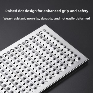 Cubierta de desagüe rectangular de acero inoxidable 304 engrosado con superficie cepillada moderna para cocina, foso abierto, <span class=keywords><strong>alcantarilla</strong></span>, antideslizante y a prueba de <span class=keywords><strong>ratas</strong></span> - Product Image 2