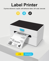 Stiker printer label termal bluetooth 4 inci, Printer BT nirkabel untuk printer label termal IOS Android 4x6