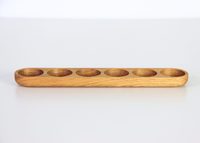 Plateau de rangement pour œufs en bois écologique, 6 compartiments, pour œufs durs, idéal pour les buffets de petit-déjeuner des restaurants, en provenance du Vietnam