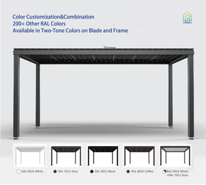 Pabellón con Sistema de Techo de Láminas de Aluminio Impermeable <span class=keywords><strong>Garraf</strong></span> Garden, Pérgola Bioclimática Eléctrica para Exteriores - Product Image 4
