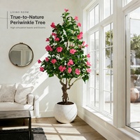 Arbre de péricinole artificiel personnalisable, fleurs roses, 160-200 cm, verdure artificielle en plastique pour la décoration de la maison, du bureau et de l'hôtel