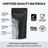 Sachets Doypack Personnalisés en Mylar Argenté avec Fermeture Zip Refermable et Bords Soudés