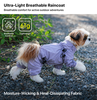Veste de pluie pour chien à 4 pattes, imperméable, coupe-vent, réfléchissante, en satin, ajustable, toutes saisons, logo personnalisé