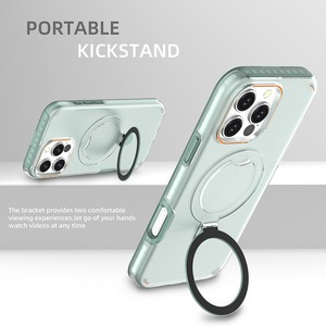 Étui de téléphone magnétique 2-en-1 avec support pour iPhone 17 Pro Max, 16, 15 Plus, 14 Pro, 13, 12 – Coque de protection antichoc pour iPhone 17 Air - Product Image 4