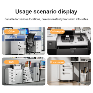 Giá Rẻ Ngang Mini Cảm Biến Tủ An Toàn Keyless Bàn Không Dây Tủ Khóa Cho Thông Minh Điện Vân Tay Ngăn Kéo Tủ Khóa - Product Image 6