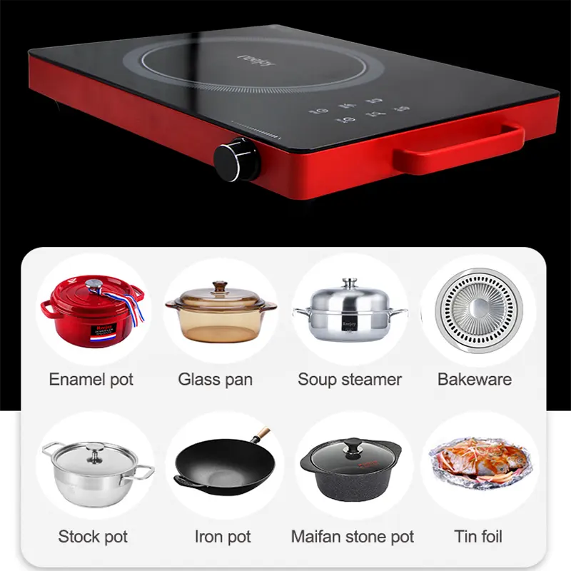 2200W Ceramic Heater Electric Induction Cooker For Cooking Food Boil Water Barbecue Make Soup