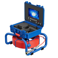 Caméra d'inspection de canalisations 30M avec compteur de mètres, transmetteur 512Hz auto-nivelant, DVR, endoscope vidéo étanche 7" IPS