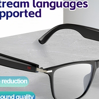 Lunettes Intelligentes de Traduction IA Transparentes – Lunettes Audio pour Appels et Voyages
