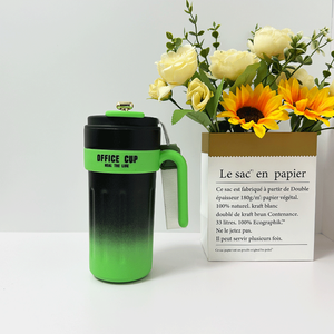 Taza inteligente de acero inoxidable de 22oz 650ml con pantalla LED de temperatura estilo degradado, con tapa y asa, taza inteligente con indicador de temperatura. - Product Image 6