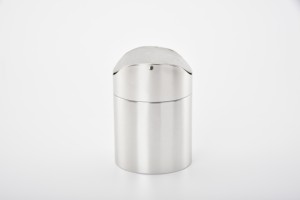 Elegante caja de basura de hojalata electrolítica compacta plateada Regalo pequeño para niños para el hogar RO 116X165 Etiqueta privada - Product Image 3