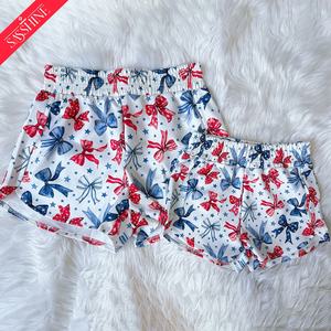 Custom Kids Fourth of July <strong>Shorts</strong> <strong>Patriotic</strong> Mom and Me Highwaist <strong>Shorts</strong> Womens Sports Printed <strong>Shorts</strong> - Product Image 5