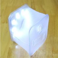 Lanterne solaire gonflable LED portable, rechargeable et pliable en PVC dépoli pour activités de plein air – Vente en gros