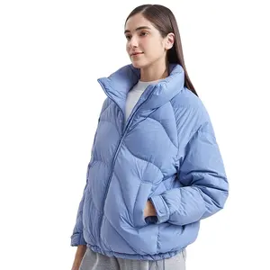 Jaket Puffer Kustom Musim Dingin Keluaran Baru 2023 Jaket Down Desainer Mantel Bawah Wanita Mantel Pendek Mantel Musim Dingin untuk Wanita