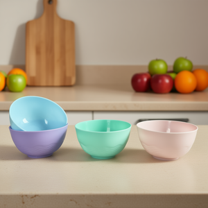Set di Ciotole in Plastica Resistente Zaa AA-1828, Design Classico Colorato ed Elegante, Materiale PP per Alimenti, Opzioni Multicolore per Uso in Cucina - Product Image 2