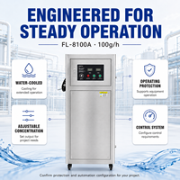 Generator Ozon PLC Air Industri 100g untuk Pemolesan Air Limbah, Peralatan Sistem Pemurnian Pengolahan Air Lanjutan