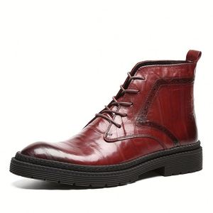 Chaussures Derby en Cuir Haut de Gamme Faites à la Main pour Hommes - Chaussures Habillées Brodéées à Lacets pour l'Automne et la Carrière - Product Image 4
