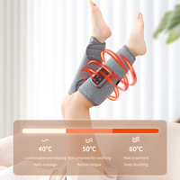 Masseur électrique pour mollets à pression efficace de 45% à 76%, relaxation musculaire profonde, thérapie par pression d'air et chaleur, massage des jambes, soulagement de la douleur